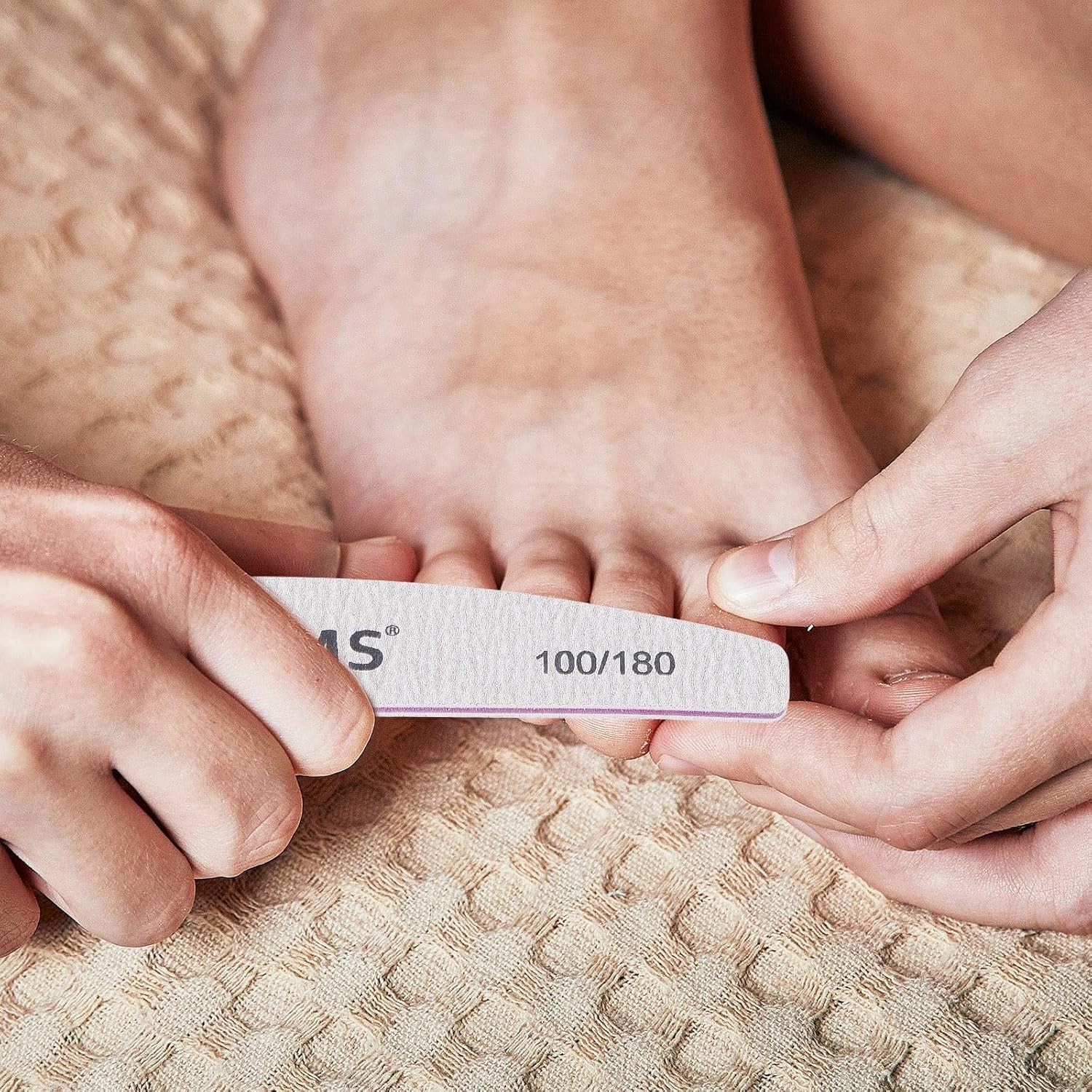 10Pcs 100/180 Grit Nail Files - Ideal for Acrylic, Gel, & Natural Nails thumbnail 8