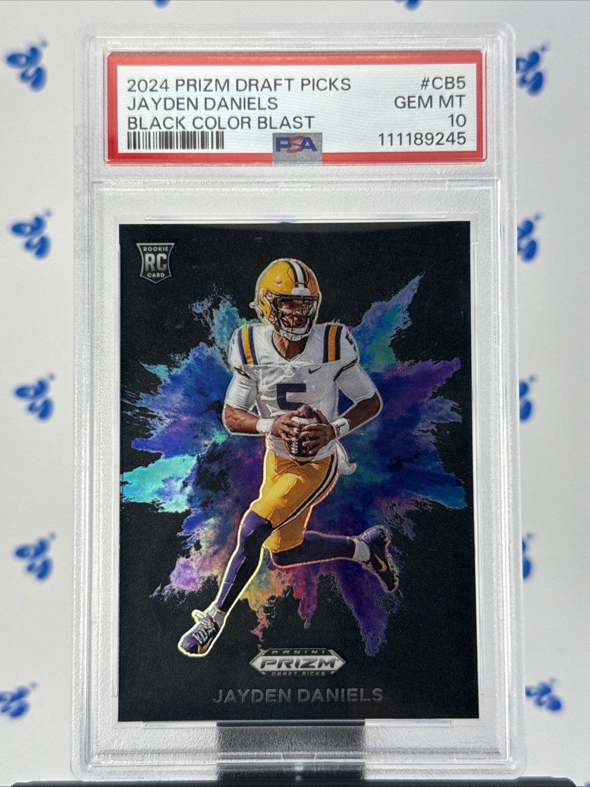Jayden Daniels 2024 Panini Prizm Draft Picks Black Color Blast #5 PSA GEM MT 10