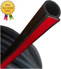 Car Door Rubber Seal Strip, D-Shape Auto Weather Striping, 3M Self Adhesive Soun