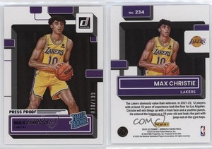 2022-23 Panini Donruss Rated Purple Press Proof /199 Max Christie #234 Rookie RC
