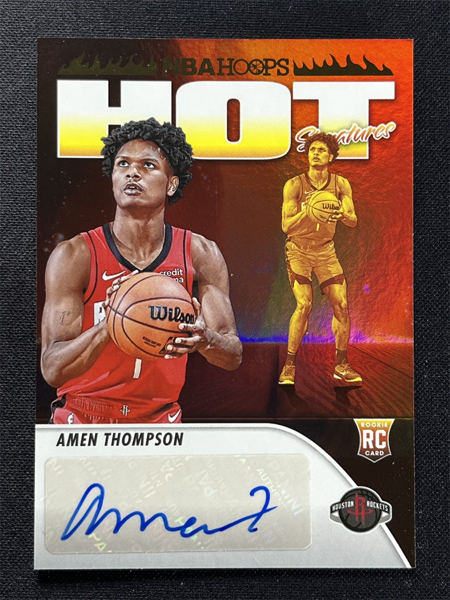 Amen Thompson 2023 Hoops #HSR-AH Hot Signatures Rookies Price 