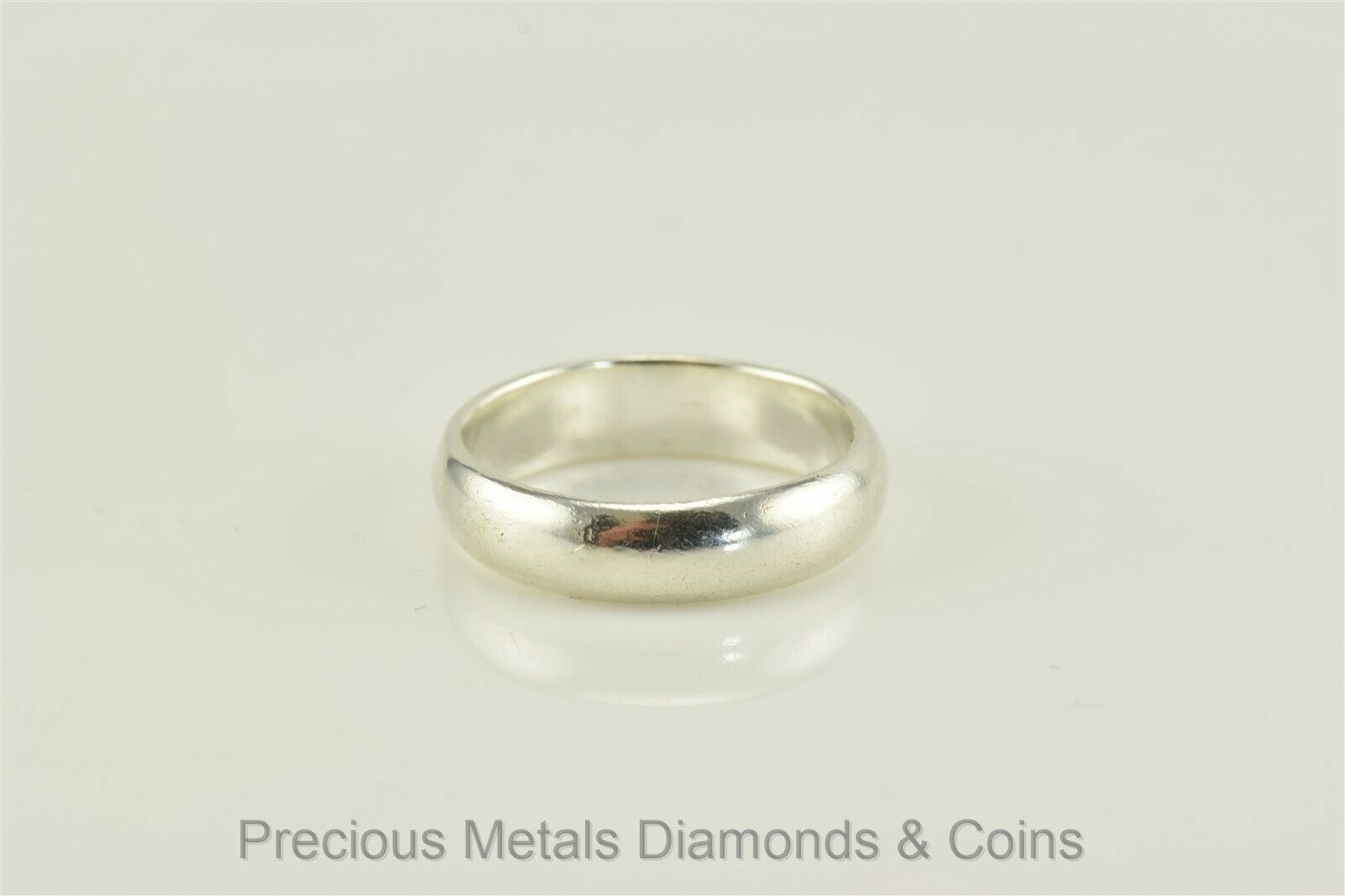 Solid Sterling Silver Rounded 5mm Band Thumb Ring… - image 2