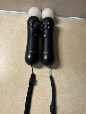 Sony Playstation 4 Move Controllers CECH-ZCM1U & ZCM2U PS3 PS VR Black 2 Pack