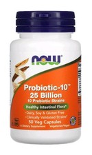 Now Foods Probiotic-10 25 Billion 50 Veg Capsules GMP Quality Assured, Kosher ,