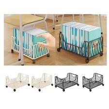 Storage Trolley with Wheels Utility Cart Low Cabinet File Holder Rolling Rack