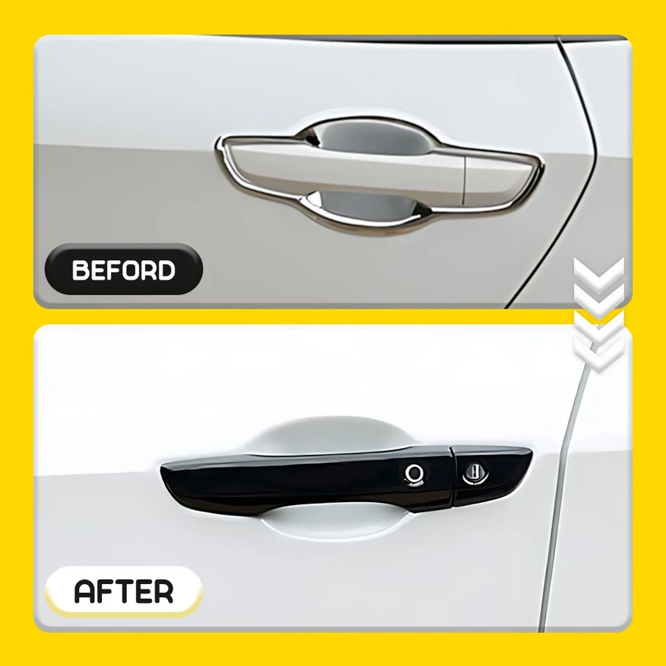 Glossy Black Door Handle Cover for 16-21 Honda Civic w/ Smart Keyhole ABS 4-40x - Image 4 of 4