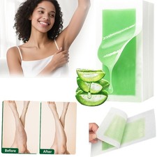 10PCS Hair Removal Paper Double Sided Cold Wax Strips Body Depilatory Patch Skin