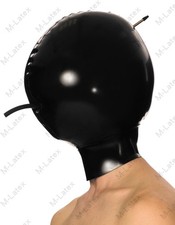 Latex Gummi Rubber inflatable Mask Hood breathing tube customized 0.4mm 1048
