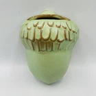 Vtg Frankoma Art Pottery #190 Acorn Wall Pocket Green Brown 6.5” H