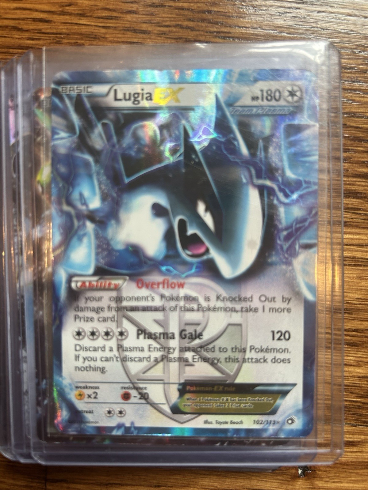 Pokemon Lugia EX 102/113 Legendary Treasures Card