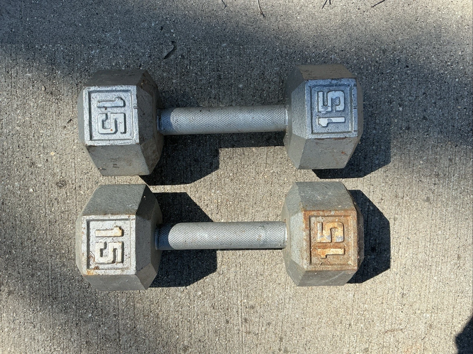 15lbs Hex Dumbbell Set