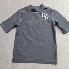 Cherokee Boys Black CA Surf Graphic Rash Guard Swim Shirt Mock Neck Size S 6/7