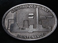 RB15104 VINTAGE 1988 APPALACCHIAN POWER CENTRALIZED PLAINT MAINTENANCE BUCKLE