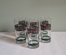 6 x Original Coca Cola Gl&auml;ser 0,2l Tiffany Style Retro / Vintage