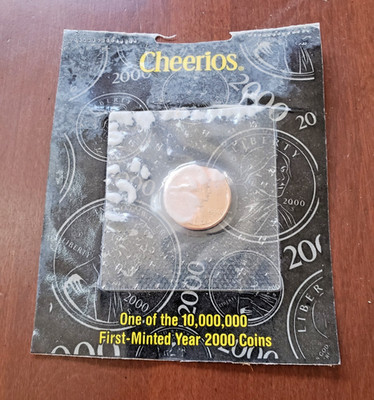 2000 Cheerios Lincoln Cent Sealed  with COA Original Packaging US Mint Penny 1C