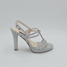 Scarpe donna Albano 34 Sandali Argento Glitter 245DA