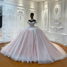 Princess Lace Appliques Quinceanera Dress with Bow Crystal Beaded Pageant Dress