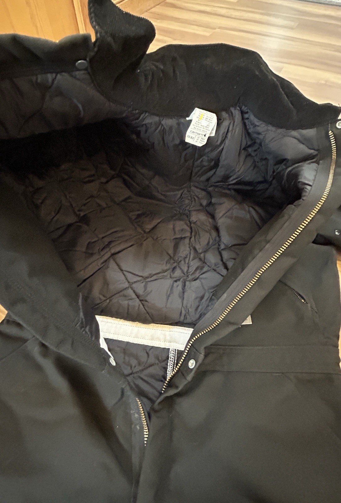 Carhartt Mens 38 Regular X06 Coveralls Black Quilt Lined Yukon Extreme Outerwear thumbnail 14