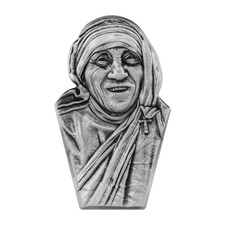 MOTHER TERESA Shaped 2 Oz Silver Coin 10000 Francs Chad 2023