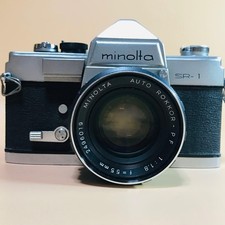Minolta SR-1 35mm Film SLR Camera Auto ROKKOR-PF 55mm F1.8 Used From Japan