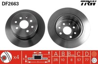 2 X Bremsscheibe TRW DF2663 FüR Opel Vectra A Calibra A