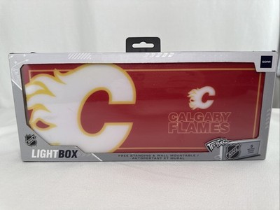 Soar Calgary Flames NHL Lightbox Free Standing Wall Mountable, New In Box