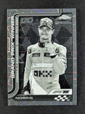 2025 Topps Chrome F1 LANDO NORRIS Grand Prix Winners B&W Lazer Refractor #110