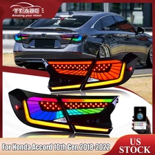 TT-ABC RGB LED Tail Lights for 2018-2022 Honda Accord Sedan Animation Rear Lamps