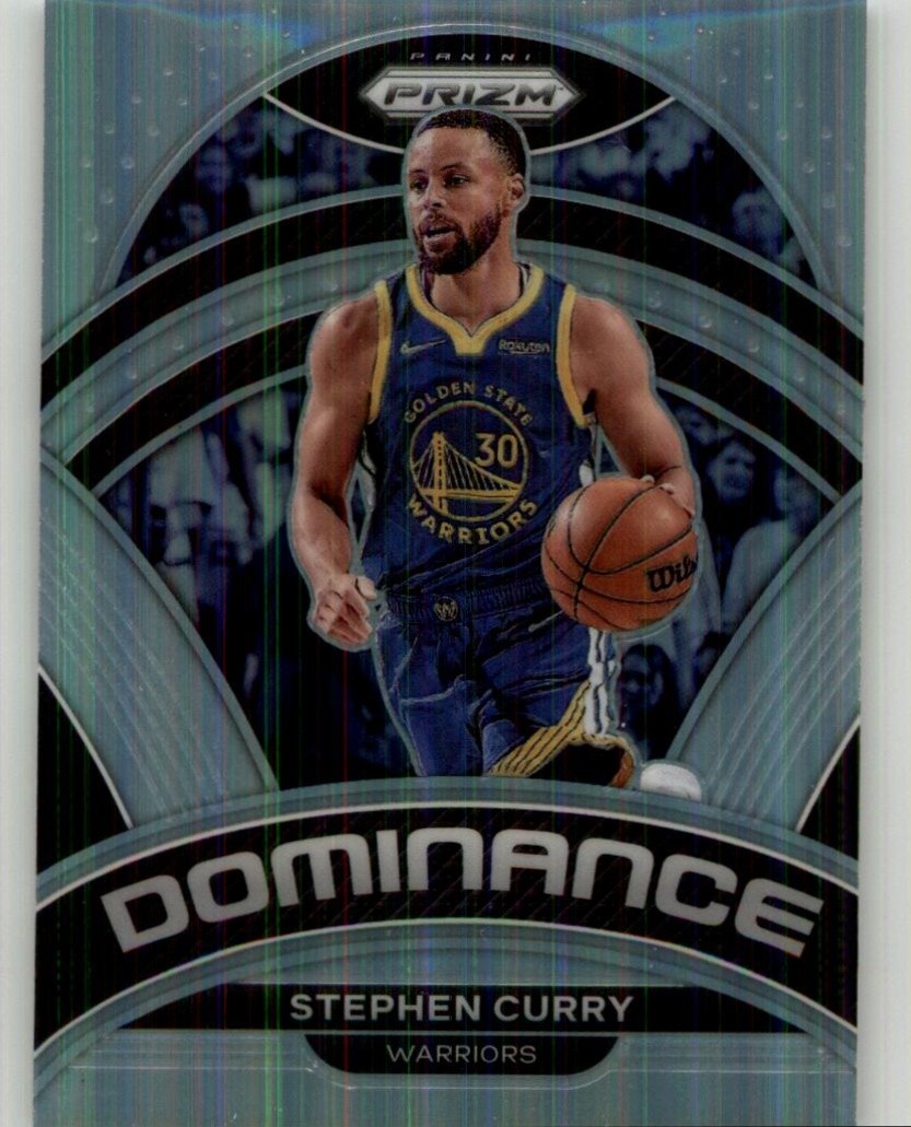 2022-23 Panini Prizm Stephen Curry Dominance Prizms Silver #23 Warriors