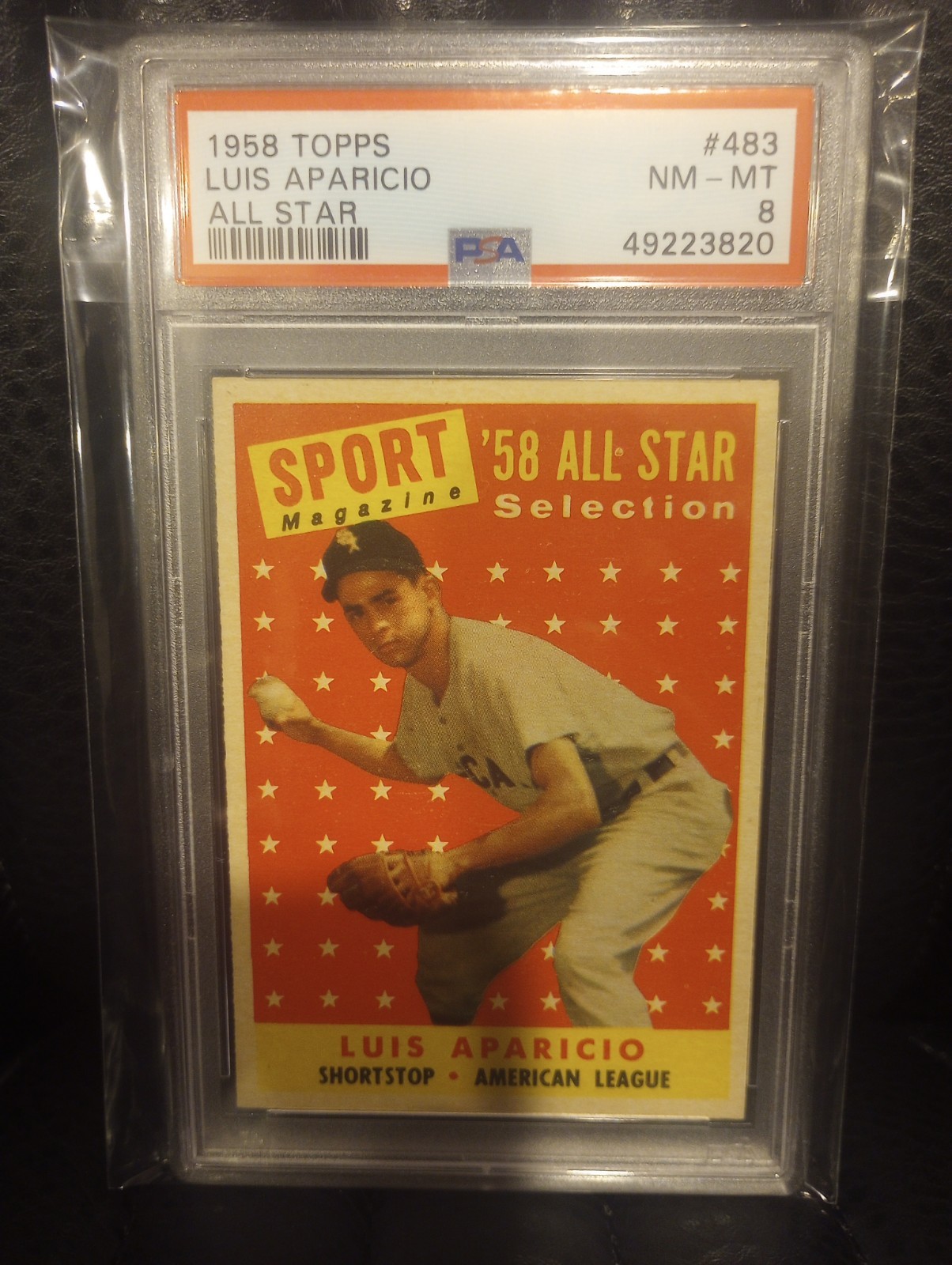1958 Topps #483 Luis Aparicio All Star PSA 8 NM-MT Chicago White Sox 483 HOF