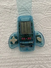 Vintage 11 Game POCKET GAME PLAYER, Portable Blue Handheld Electronic Spaceship 