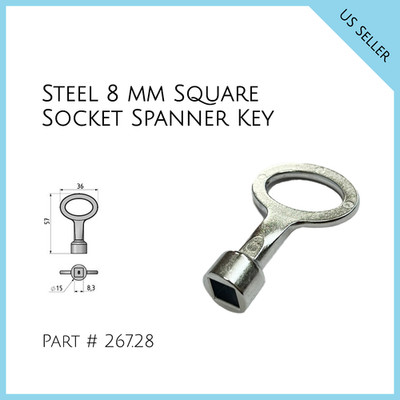 Steel Square Socket Spanner Key 8 mm Part # 267.28