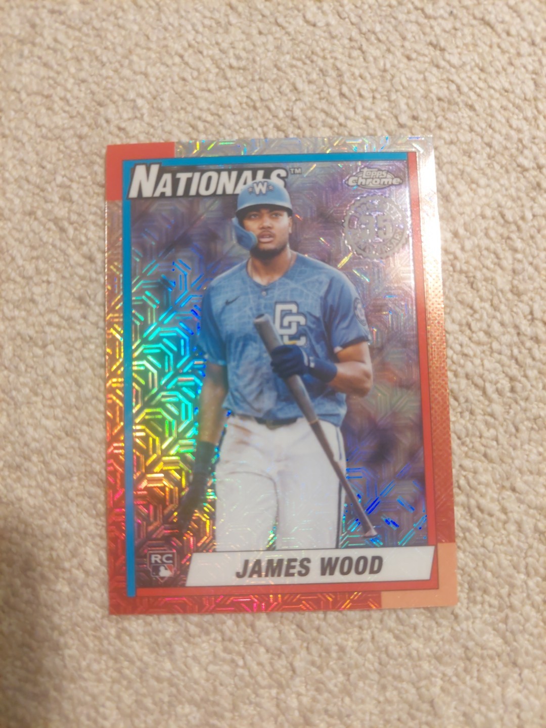 2025 Topps Update - 1990 Topps Chrome Silver Pack James Wood #U90C-30 (AU, RC)