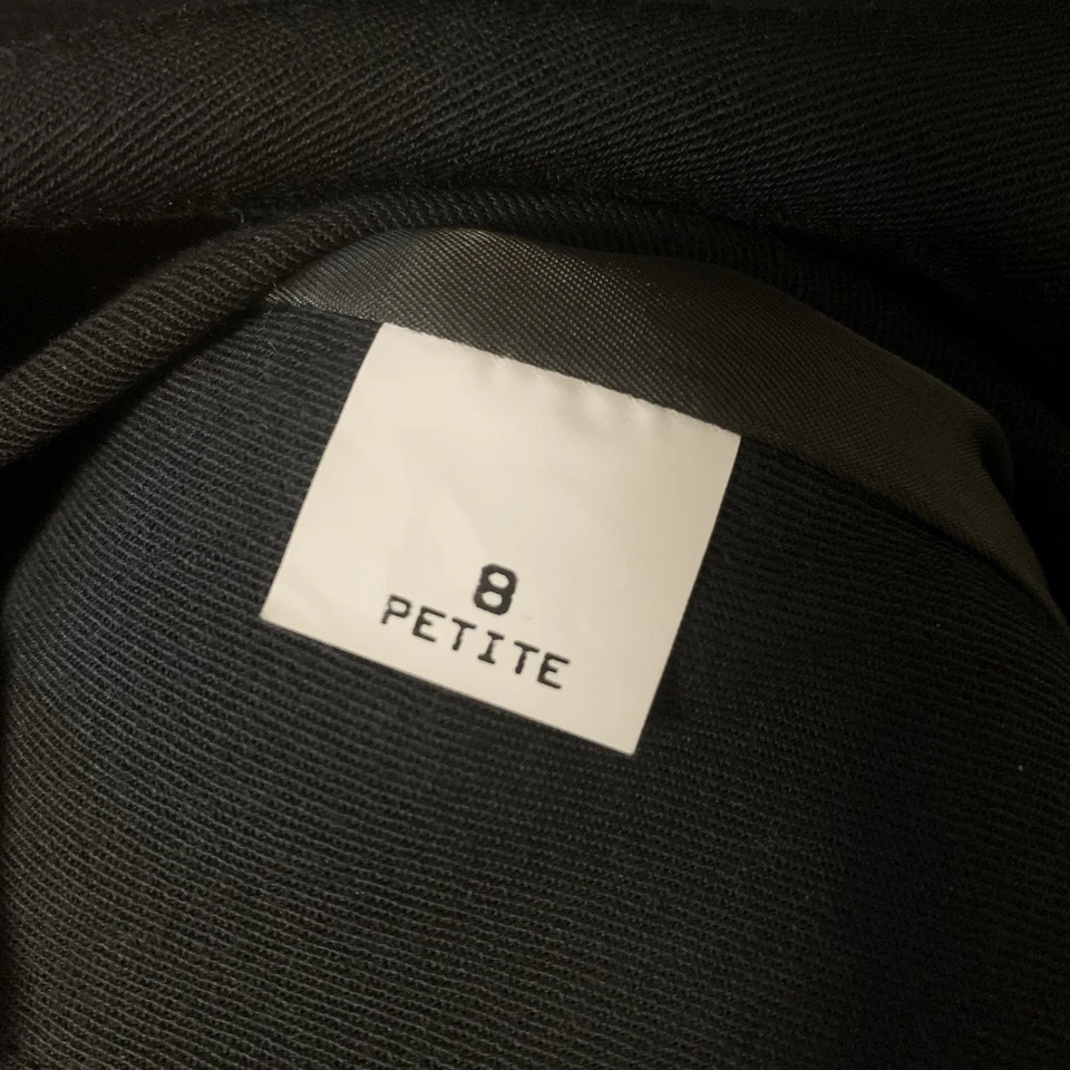 Vtg 90s Jones New York Petite Wool Coat Evergreen Green Zip Liner USA Size 8 - Image 4 of 4