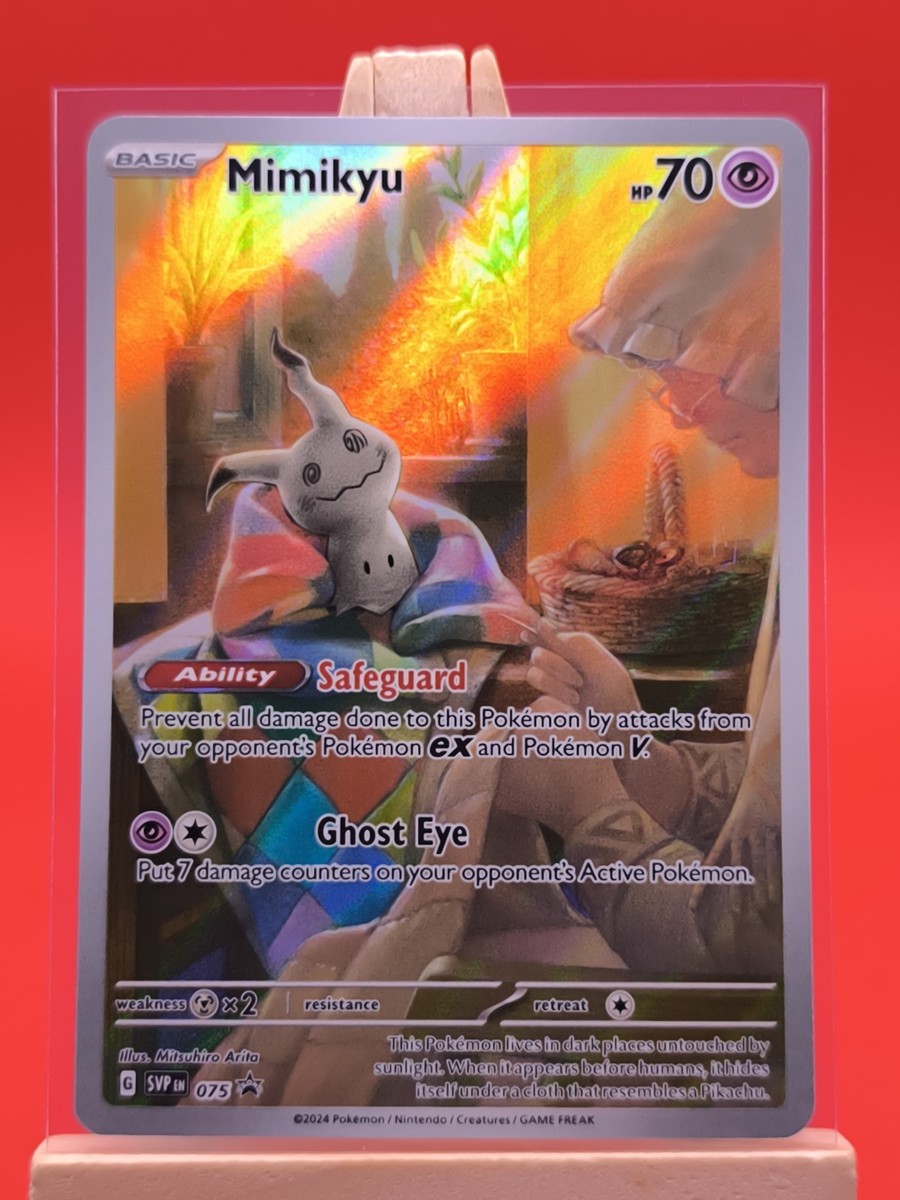 POKÉMON TCG VZÁCNÝ MIMIKYU IR SVP 075 PROMO ORGINÁL ZABALENO PAF SVP POKÉMON TCG VZÁCNÝ MIMIKYU IR SVP 075 PROMO ORGINÁL ZABALENO PAF SVP