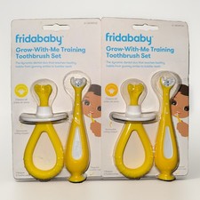 FridaBaby Toothbrush Grow With Me Training Toothbrush Set 6mo New 2 Pack Set