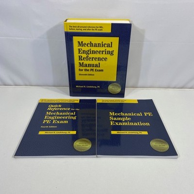 Mechanical Engineering Reference Manual for the PE Exam 3 Book Lot Lindeburg