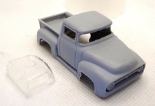 Resin HO SLOT CAR scale 1956 ford F100 pickup truck paintable body t-jet mounts