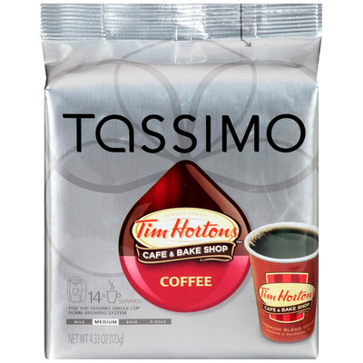 Tim Hortons Cafe & Bake Shop Medium Roast Coffee T-Discs for  Single Cup Home Br