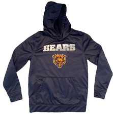 CHICAGO BEARS NFL TEAM APPAREL YOUTH LARGE 14/16 HOODED SWEATSHIRT HOODIE BLUE