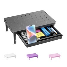 Computer Monitor Stand with Storage, Desk Monitor Riser 3 Height Adjustable, ...