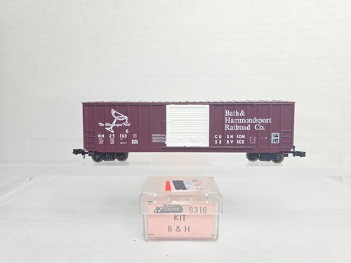 Roundhouse escala N 8318 Bath & Hommondsport Railroad Co 50' vagón de carga sujetador 25103 nuevo en caja | Zustand: Used