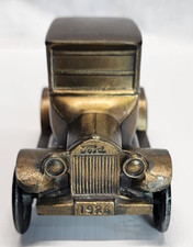 Vintage Banthrico 1926 Ford Model T Car Metal Coin Bank Manufactures Bank