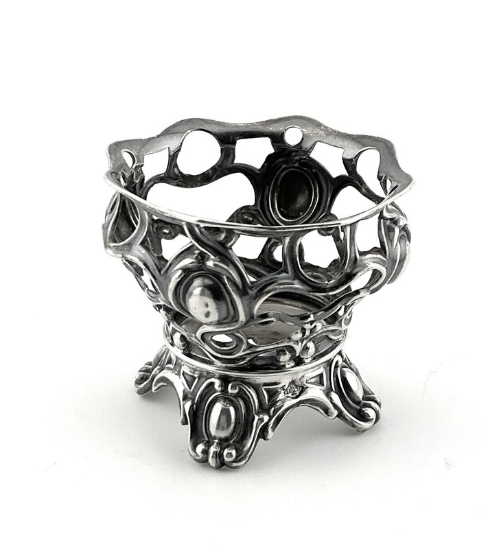 Antique French 950 Silver Open Salt Cellar Martial Fray Paris 1849-1861 36g