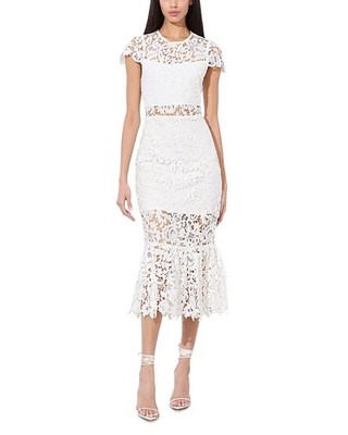 ALICE & OLIVIA (4)CLOVER OPEN BACK OFF/WHITE LACE MIDI DRESS NWT MSRP$550 | eBay ALICE & OLIVIA (4)CLOVER OPEN BACK OFF/WHITE LACE MIDI DRESS NWT MSRP$550 | eBay