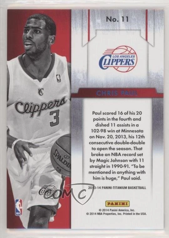 2013-14 Panini Titanium Titans /199 Chris Paul #11 - Image 2 of 2