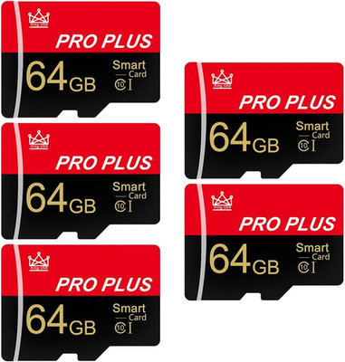 5 Pack Speicherkarte 64GB with Adapter, High Speed Memory Card, UHS-I C10 A1 Mem