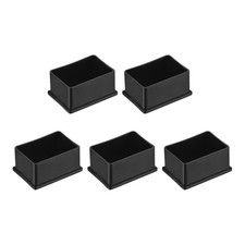 5Pcs Chair Leg Floor Protectors, 64 x 44mm PVC Furniture Leg Feet Cover, Black
