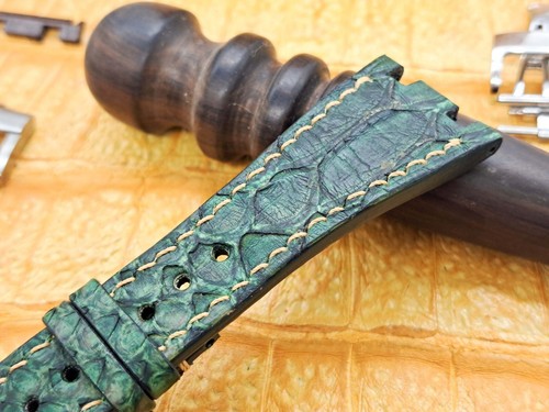 28mm/18mm Exotic Leather Watch Band Military Fashion Bespoke Minimalist Design - Picture 8 of 12