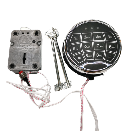 Wah Yue Hing Digital Electronic Keypad Lock - Right Swing Bolt, Time Delay, For Gun & Home Safes With 2 Emergency Keys